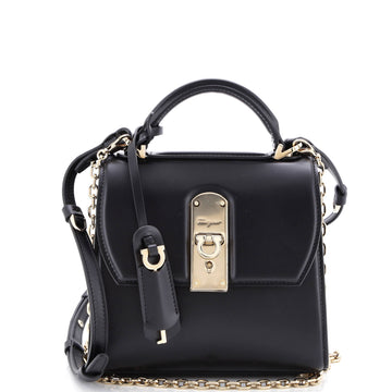 Salvatore Ferragamo Boxyz Top Handle Bag Leather Small