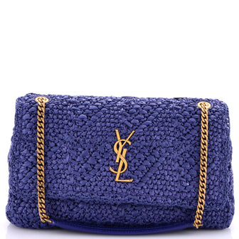 Saint Laurent Jamie Flap Bag Crochet Raffia Medium