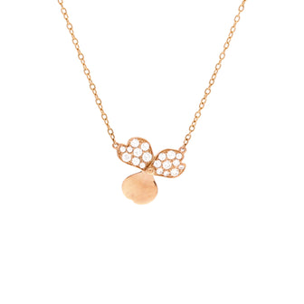 Tiffany & Co. Paper Flowers Pendant Necklace 18K Rose Gold and Diamonds Small
