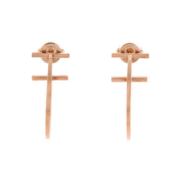 Tiffany & Co. T Wire Hoop Earrings 18K Rose Gold Medium