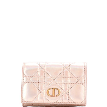 Christian Dior Caro Wallet Iridescent Cannage Quilt Lambskin XS