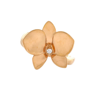 Cartier Caresse D'Orchidees Ring 18K Rose Gold and Diamond
