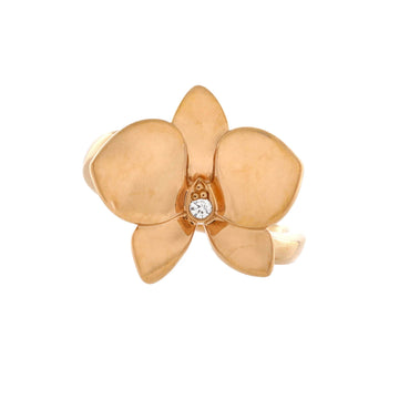 Cartier Caresse D'Orchidees Ring 18K Rose Gold and Diamond