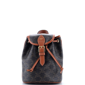 Celine Folco Backpack Triomphe Coated Canvas Mini