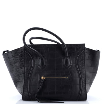 Celine Phantom Bag Crocodile Embossed Leather Medium