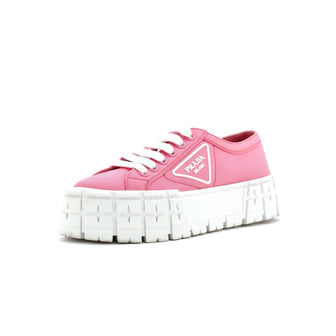 Prada Women's Double Wheel Platform Sneakers Nylon