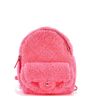 Chanel Coco Beach Backpack Quilted Terry Cloth Small