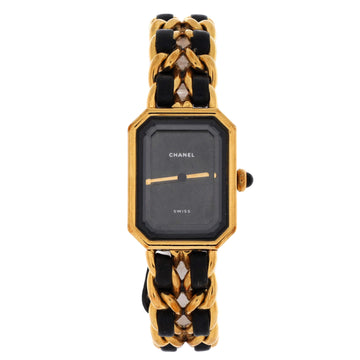 Chanel Premiere Rock Quartz Watch Plated Metal and Leather 20