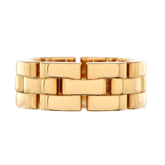 Cartier Maillon Panthere 3 Row Band Ring 18K Yellow Gold