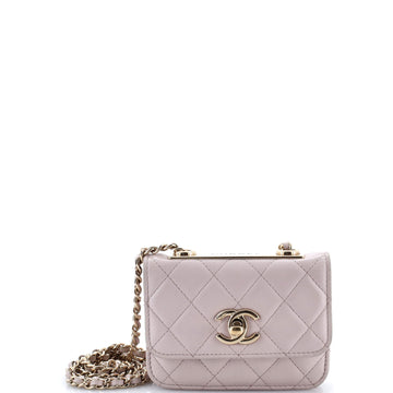 Chanel Trendy CC Card Holder on Chain Quilted Lambskin