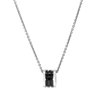 Bvlgari B.Zero1 Save the Children Pendant Necklace Sterling Silver with Ceramic