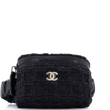 Chanel CC Arm Zip Coin Purse Tweed with Leather