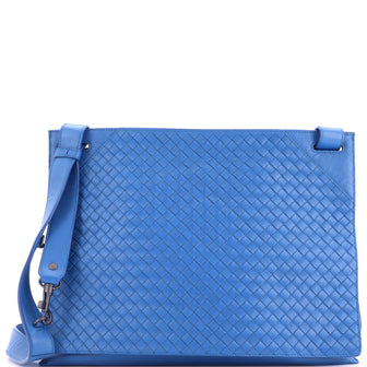 Bottega Veneta Square Panelled Messenger Bag Intrecciato Nappa Large