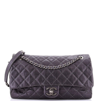 Chanel Easy Flap Bag Quilted Caviar Jumbo