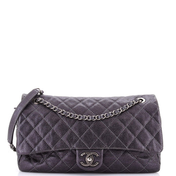 Chanel Easy Flap Bag Quilted Caviar Jumbo