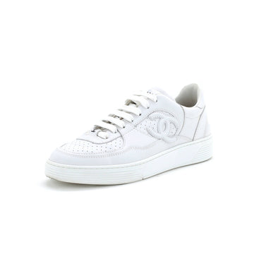 Chanel Women's CC Low-Top Sneakers Perforated Leather