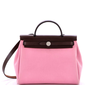 Hermes Herbag Zip Leather and Toile 31