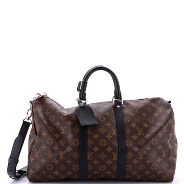 Louis Vuitton Keepall Bandouliere Bag Macassar Monogram Canvas 45