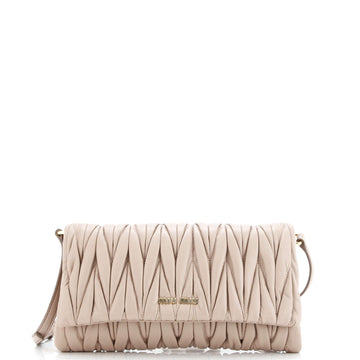Miu Miu Flap Crossbody Bag Matelasse Leather Small