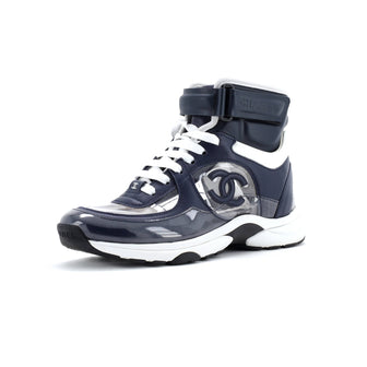Chanel Women's CC High-Top Sneakers PVC and Leather