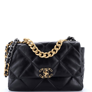 Chanel 19 Flap Bag Quilted Leather Large