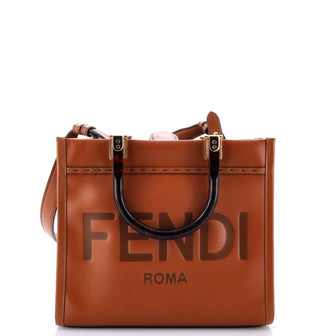 Fendi Sunshine Shopper Tote Leather Small