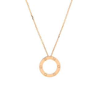 Cartier Love Pendant Necklace 18K Rose Gold