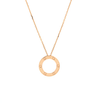 Cartier Love Pendant Necklace 18K Rose Gold