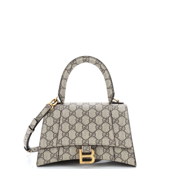 Gucci x Balenciaga The Hacker Project Hourglass Top Handle Bag GG Coated Canvas Small