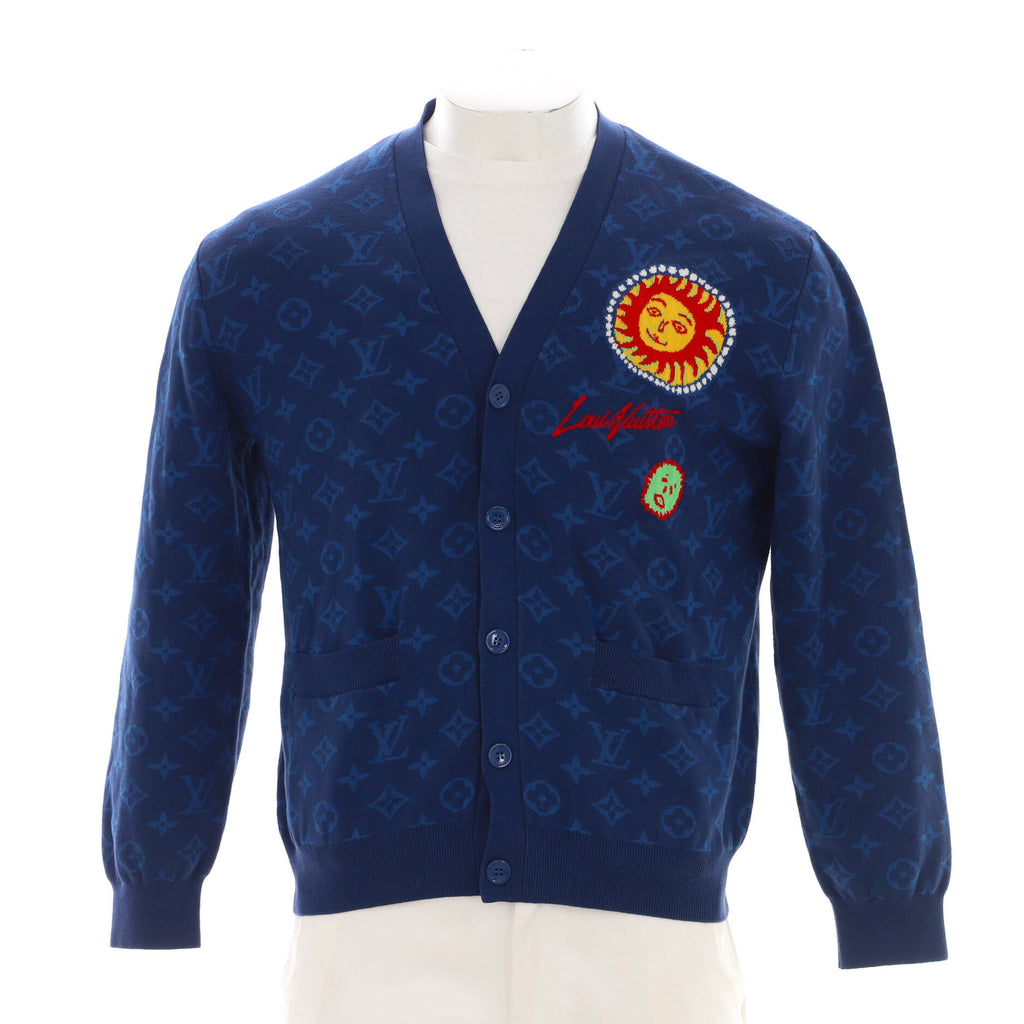 Louis Vuitton Men's X Yayoi Kusama Faces Button Up Cardigan