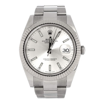 Rolex Oyster Perpetual Datejust Automatic Watch Stainless Steel and White Gold 41
