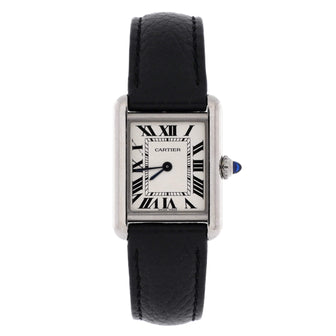 Cartier Must de Cartier Tank Quartz Watch Stainless Steel and Leather 22