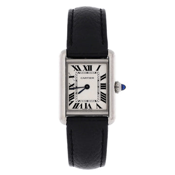 Cartier Must de Cartier Tank Quartz Watch Stainless Steel and Leather 22