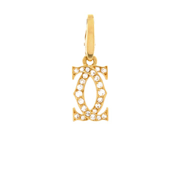 Cartier Double C Charm Pendant Pendant & Charms 18K Yellow Gold and Diamonds