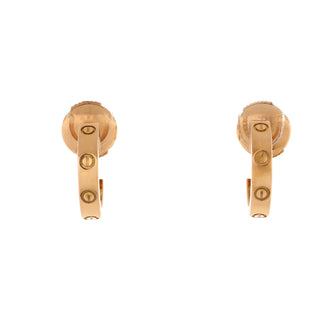 Cartier Love Hoop Earrings 18K Rose Gold Small