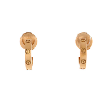 Cartier Love Hoop Earrings 18K Rose Gold Small