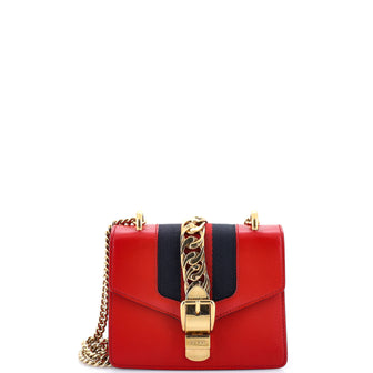 Gucci Sylvie Chain Shoulder Bag Leather Mini