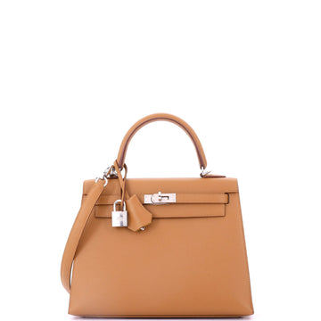 Kelly Handbag Verso Epsom with Palladium Hardware 25