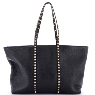 Valentino Garavani Rockstud Zip Shopper Tote Leather