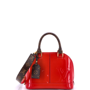 Louis Vuitton Alma Handbag Vernis with Monogram Canvas BB