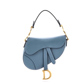 Christian Dior Saddle Handbag Leather Mini