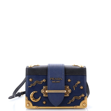 Prada Cahier Crossbody Bag Embellished Leather Small