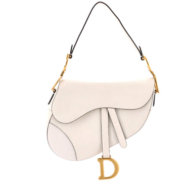 Christian Dior Saddle Handbag Leather Medium