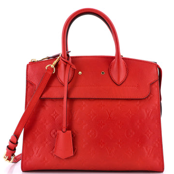 Louis Vuitton Pont Neuf Handbag Monogram Empreinte Leather MM