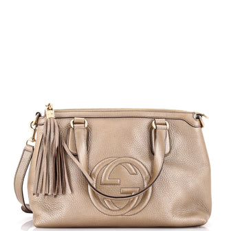 Gucci Soho Convertible Soft Top Handle Bag Leather