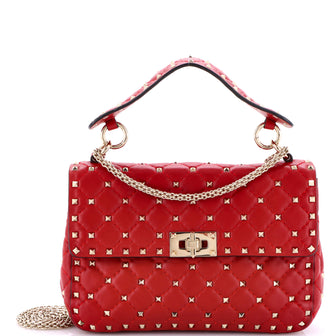 Valentino Garavani Rockstud Spike Flap Bag Quilted Leather Medium