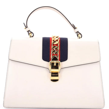Gucci Sylvie Top Handle Bag Leather Medium
