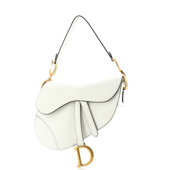 Christian Dior Saddle Handbag Leather Medium
