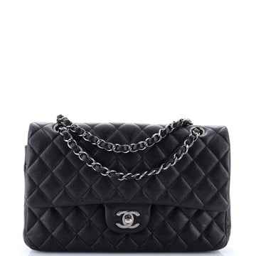 Chanel Classic Double Flap Bag Quilted Iridescent Caviar Medium