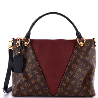 Louis Vuitton V Tote Monogram Canvas and Leather MM
